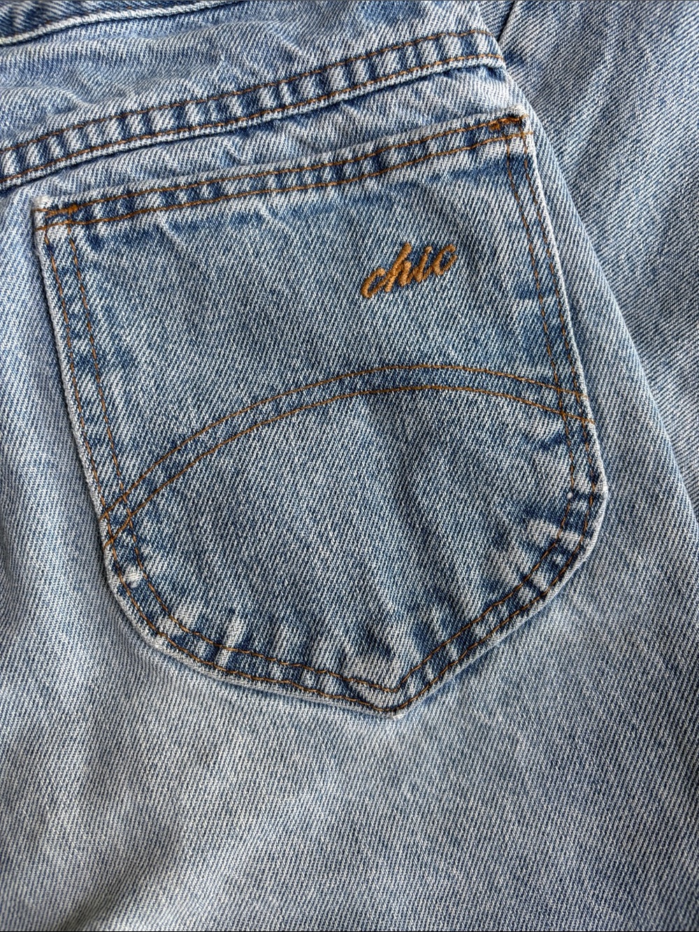 Authentic Vintage 80s Rigid Denim High Waist Chic Brand Jeans, Waist 27”